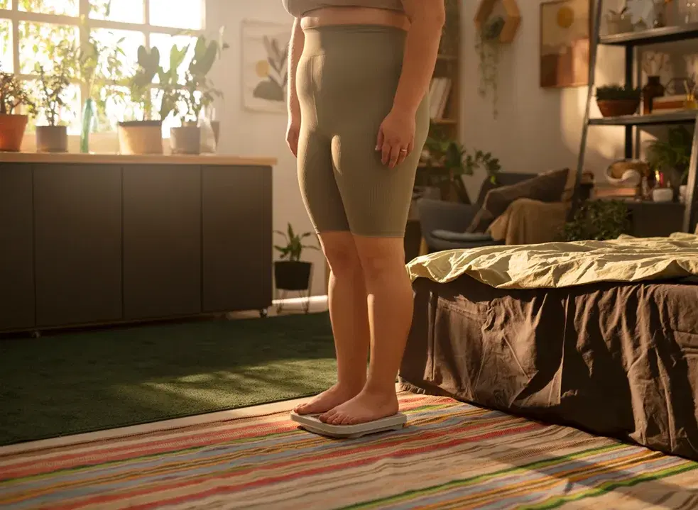 Person on scale